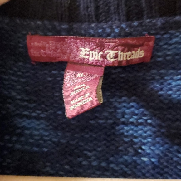 Buy epic threads and open blue cardigan sz.  jr.XL - Picture 2 of 4